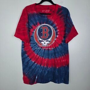 Liquid Blue Boston Red Sox Grateful Dead Steal Your Base Tie Dye T Shirt L
